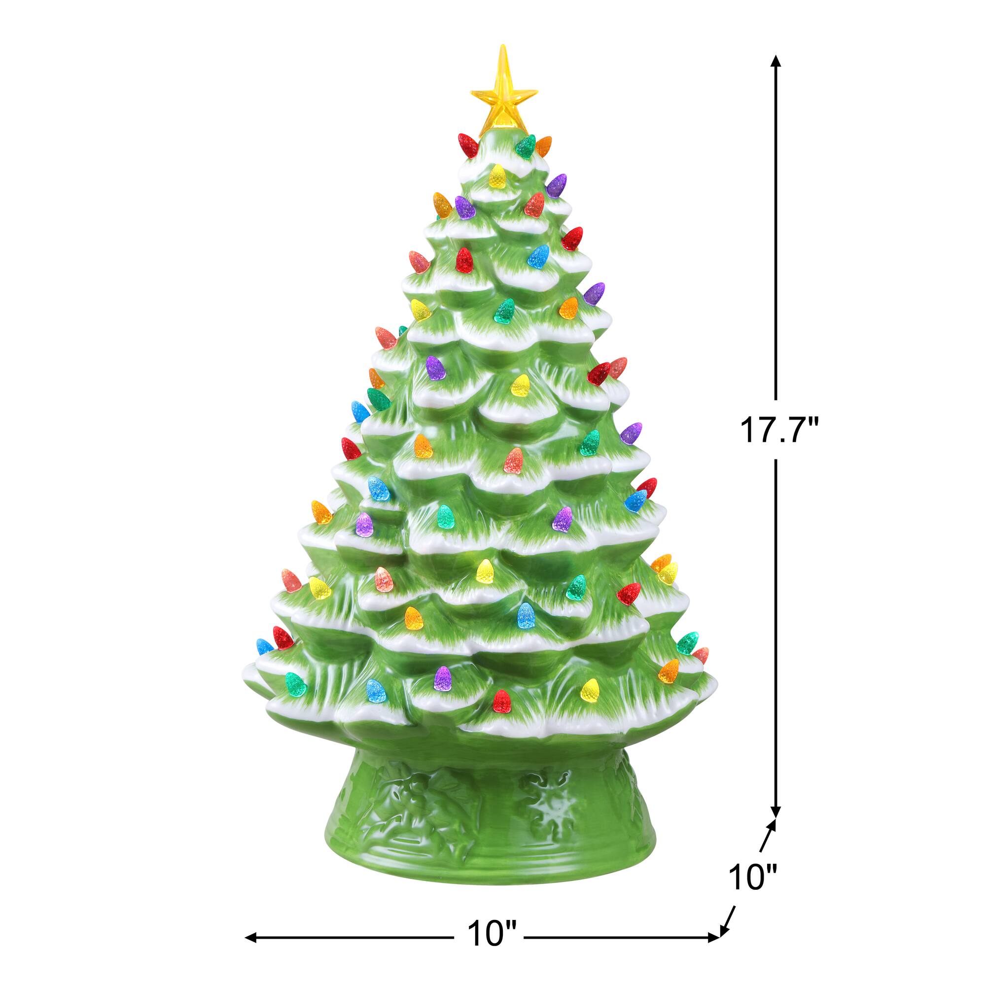 Mr. Christmas 18" Lime Green Nostalgic Ceramic Tree